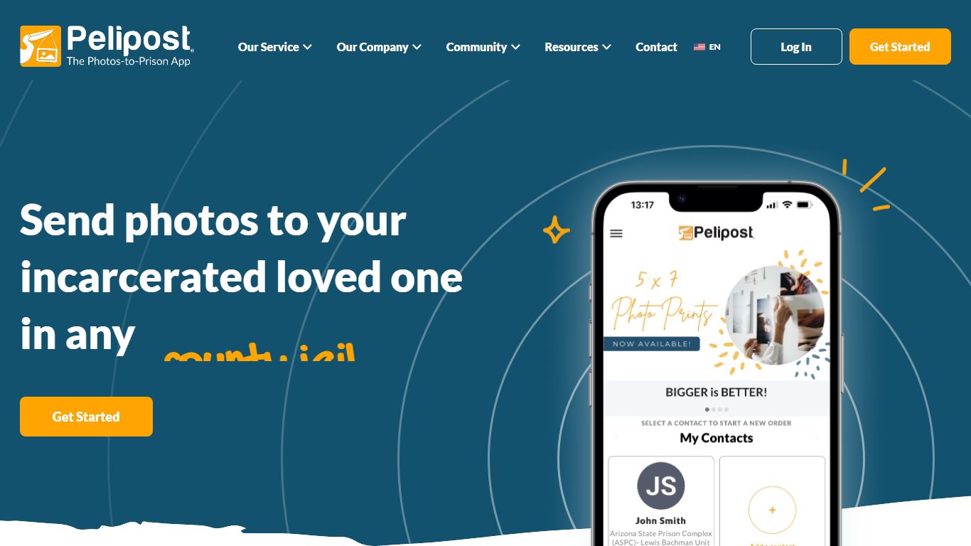 Pelipost | The Photos-to-Prison App®